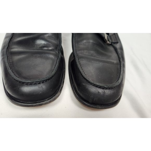 Salvatore Ferragamo Men\'s Sz. 9.5 D Black Leather Silver Bit Dress Loafers main image 8